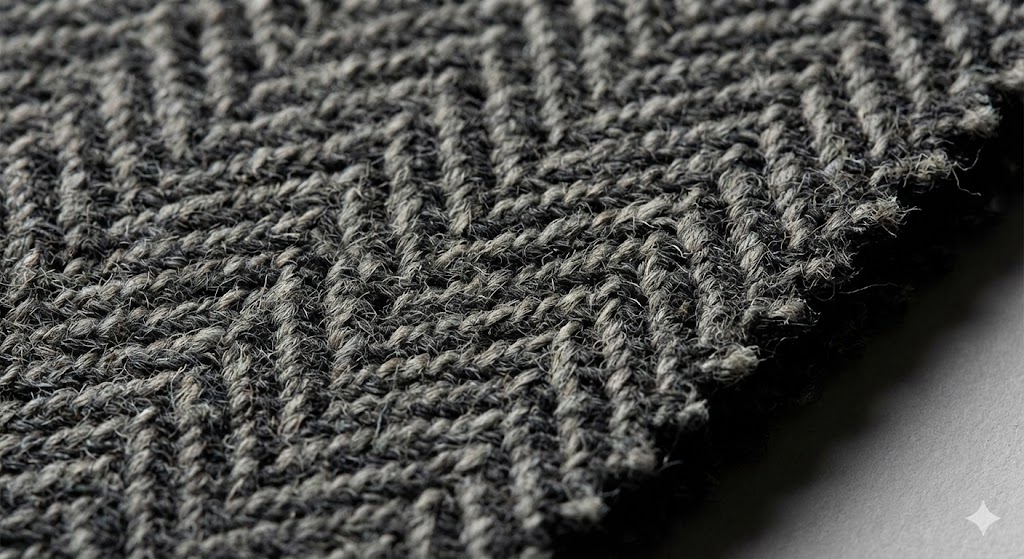 ハリとコシのある英国生地のテクスチャ